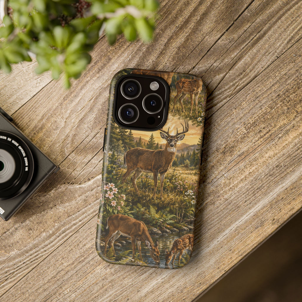 Deer Forest Phone Case — Woodland Bucks Nature iPhone Cover