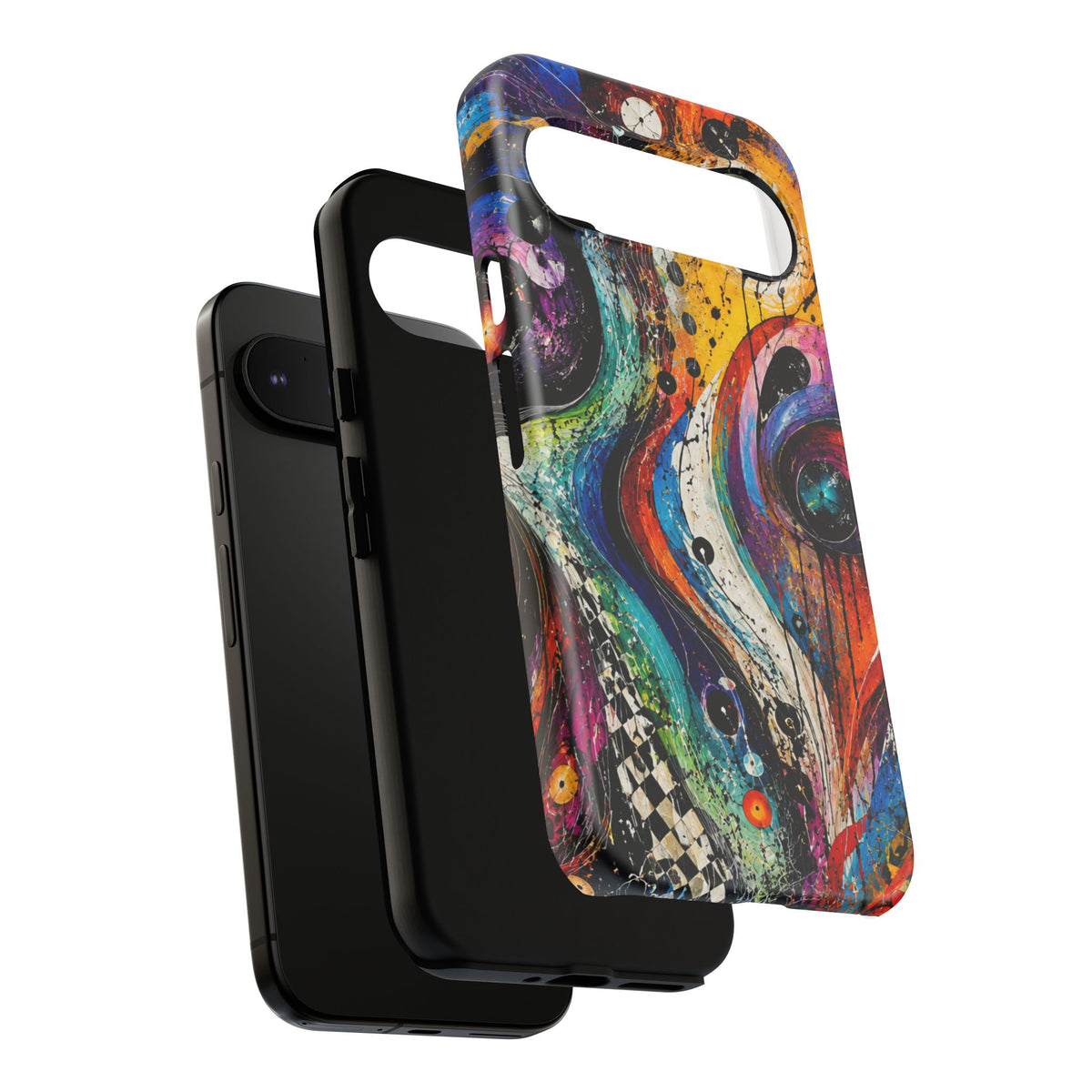 Abstract Cosmic Swirl Phone Case — Colorful Artistic iPhone Tough Case