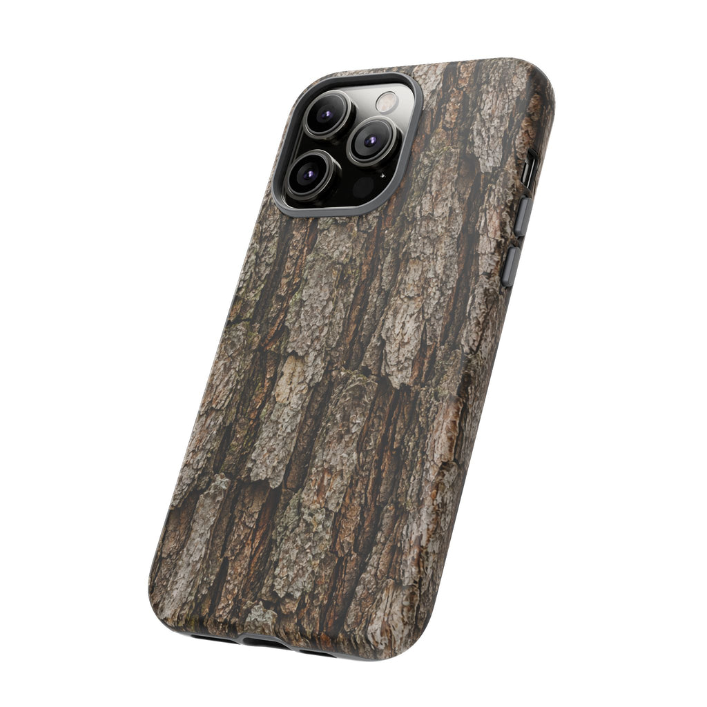 Bark Texture Phone Case - Rugged Woodland Camouflage for Nature Lovers