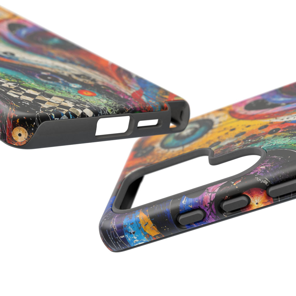 Abstract Cosmic Swirl Phone Case — Colorful Artistic iPhone Tough Case