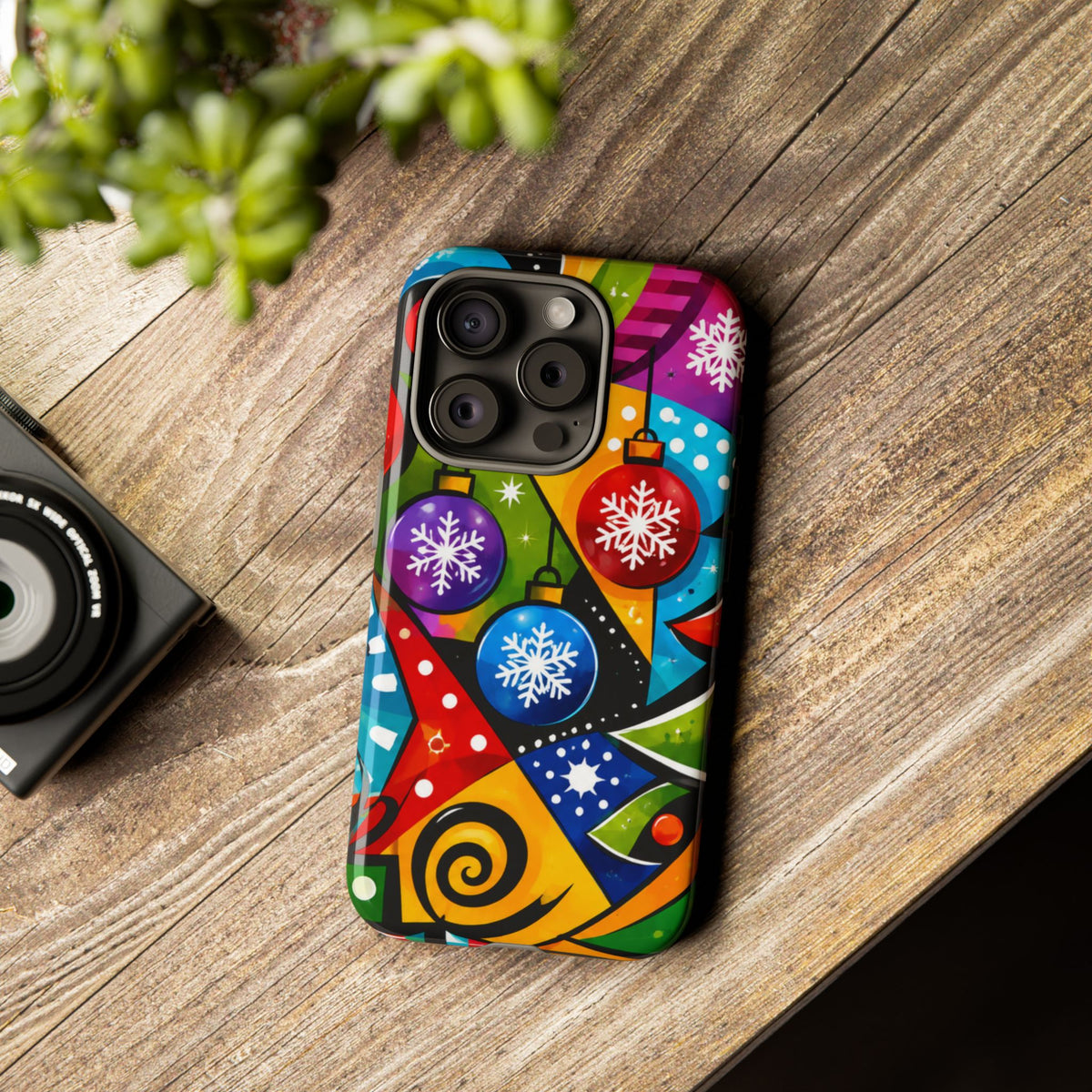 Holiday Ornament Phone Case — Colorful Festive Christmas Design