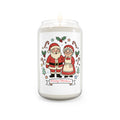 Santa and Mrs Claus Illustration Candle | Christmas Soy Candle