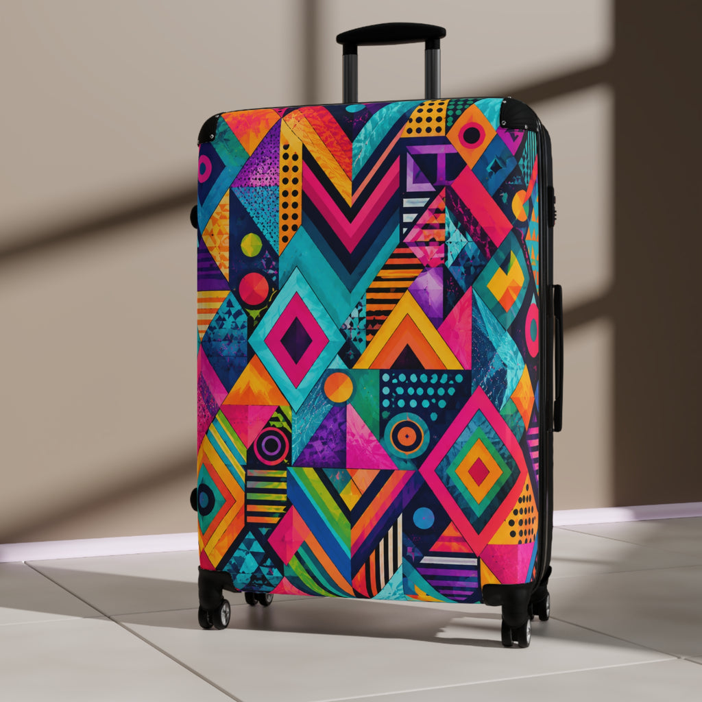 Colorburst Geometric Carry-On Suitcase