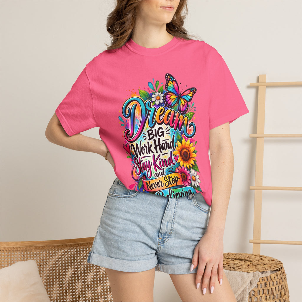 Inspirational 'Dream Big, Work Hard, Stay Kind' T-Shirt