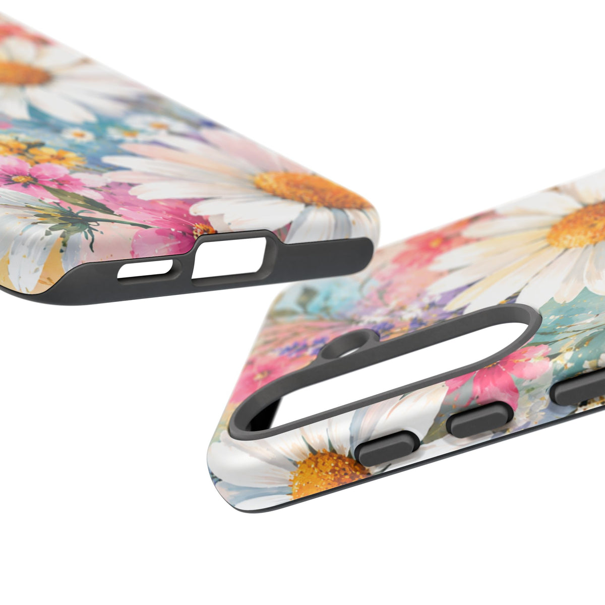 Floral Daisy Phone Case — Watercolor Daisies Protective Tough Case