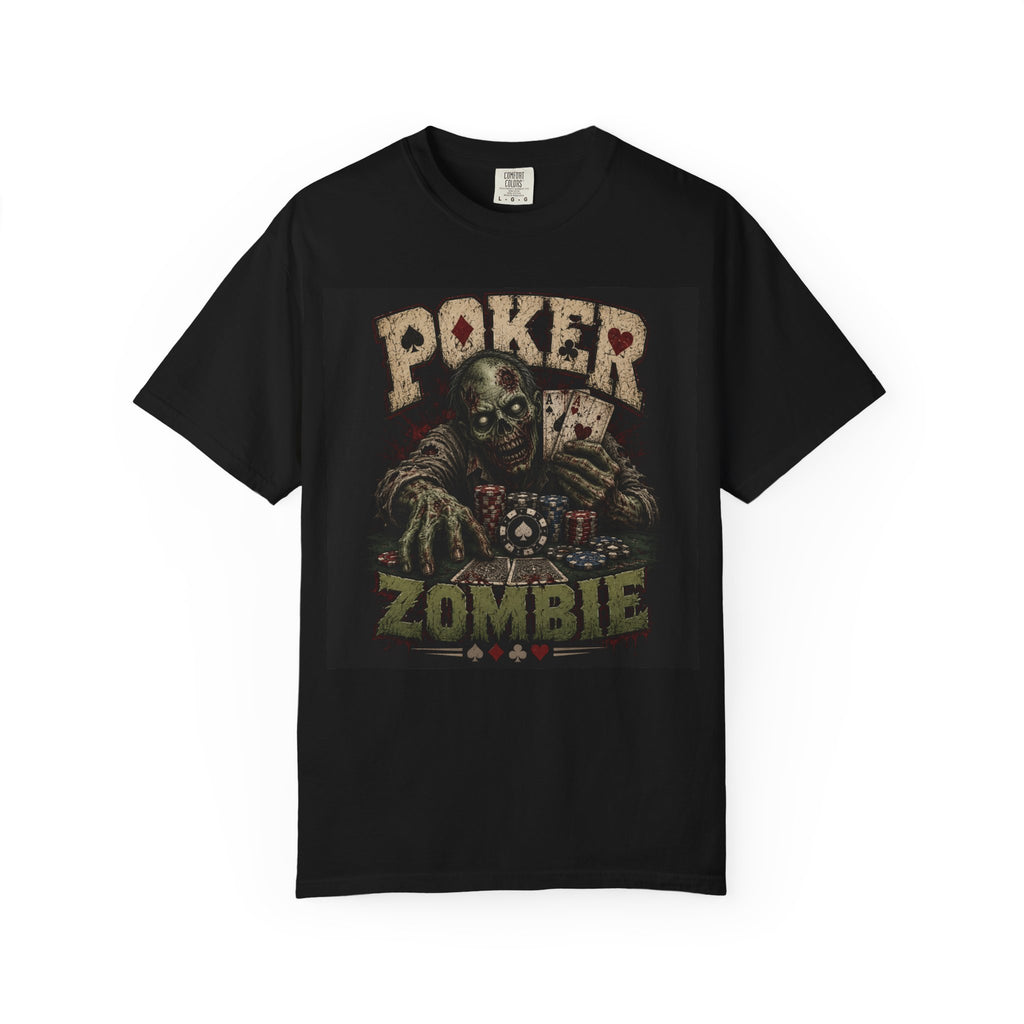 Poker Zombie T-shirt | Horror Casino Graphic Tee