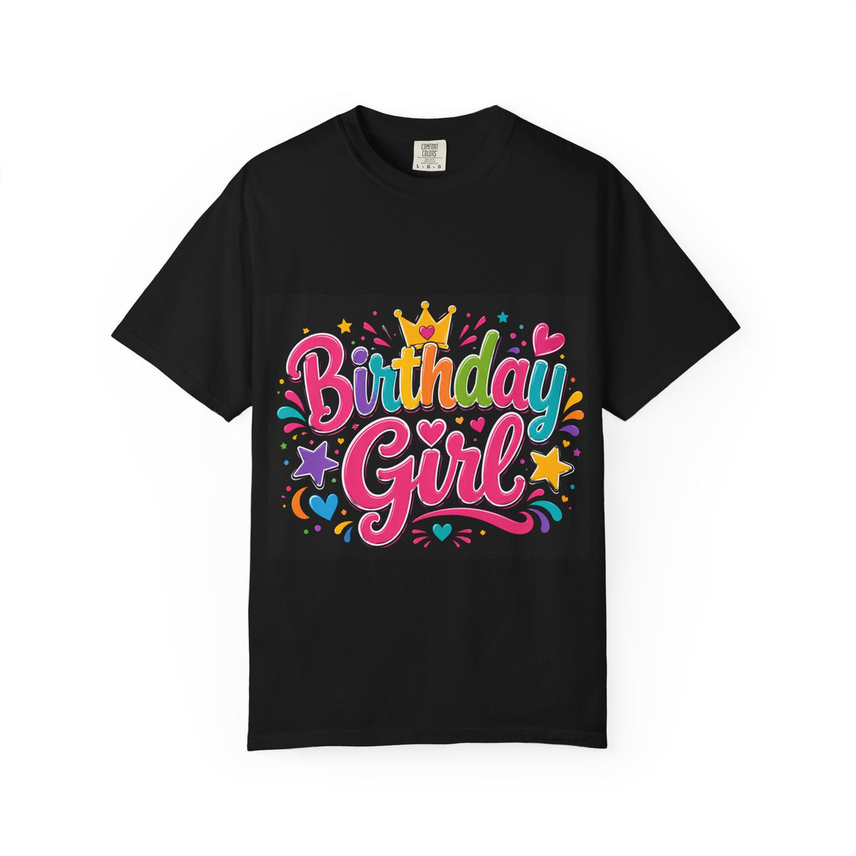 Birthday Girl T-Shirt | Colorful Crown Party Design