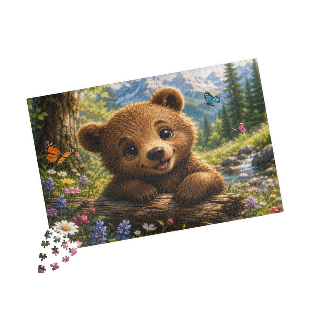 Cute Bear Puzzle – Scenic Forest Baby Bear Jigsaw (110–1014 Pieces)
