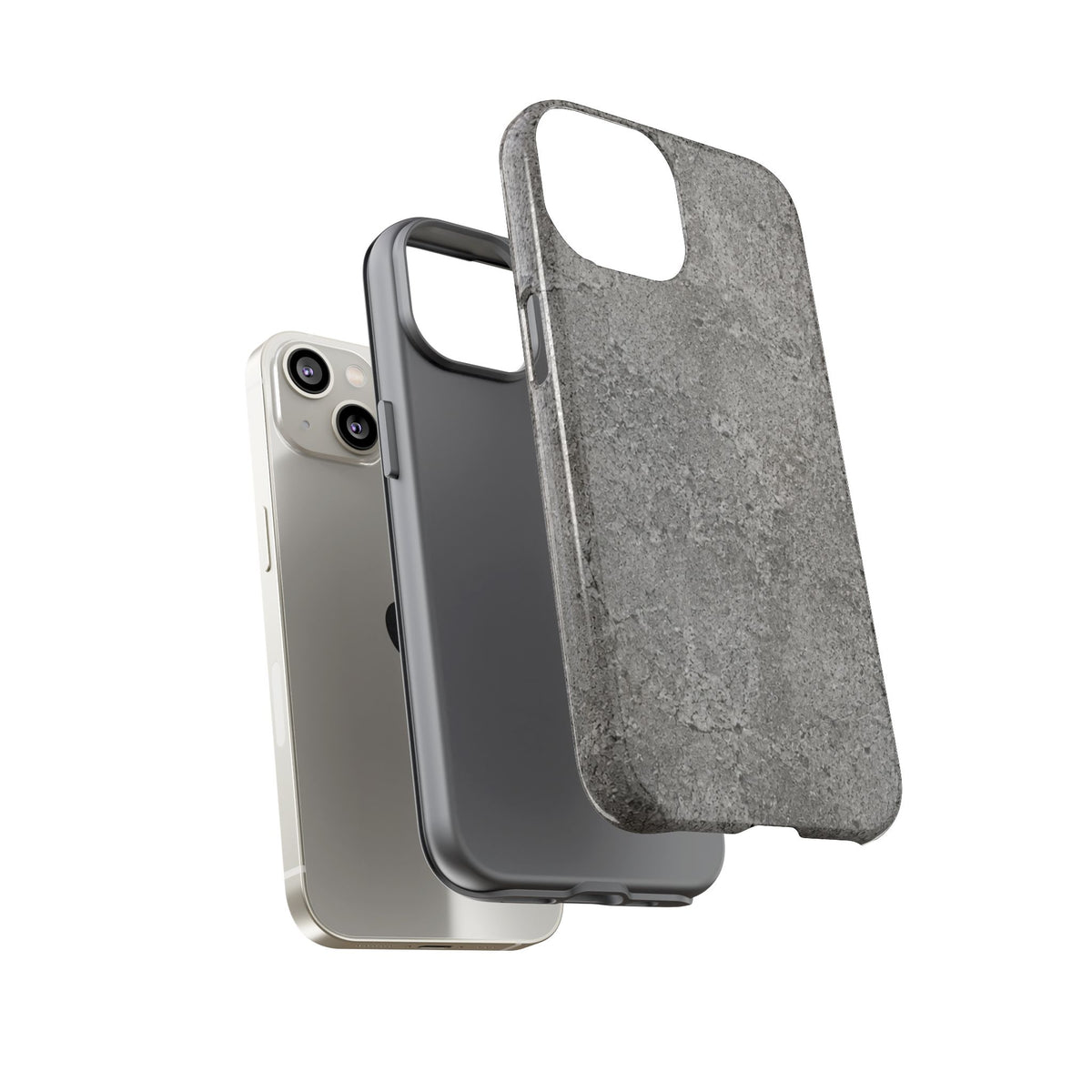 Concrete Texture Phone Case — Rugged Grey Protective iPhone Cover