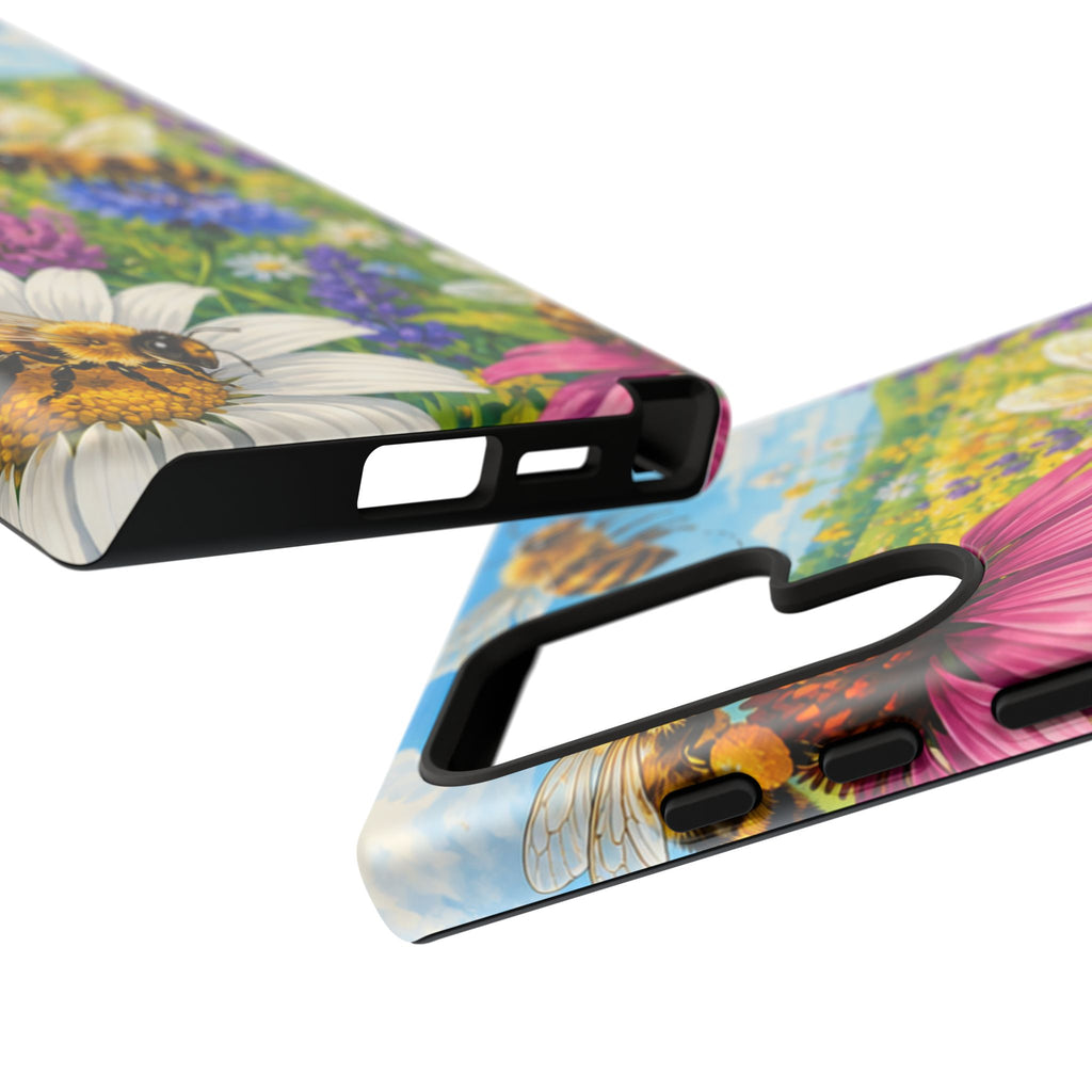 Bee Meadow Phone Case — Floral Honeybee Protective Cover