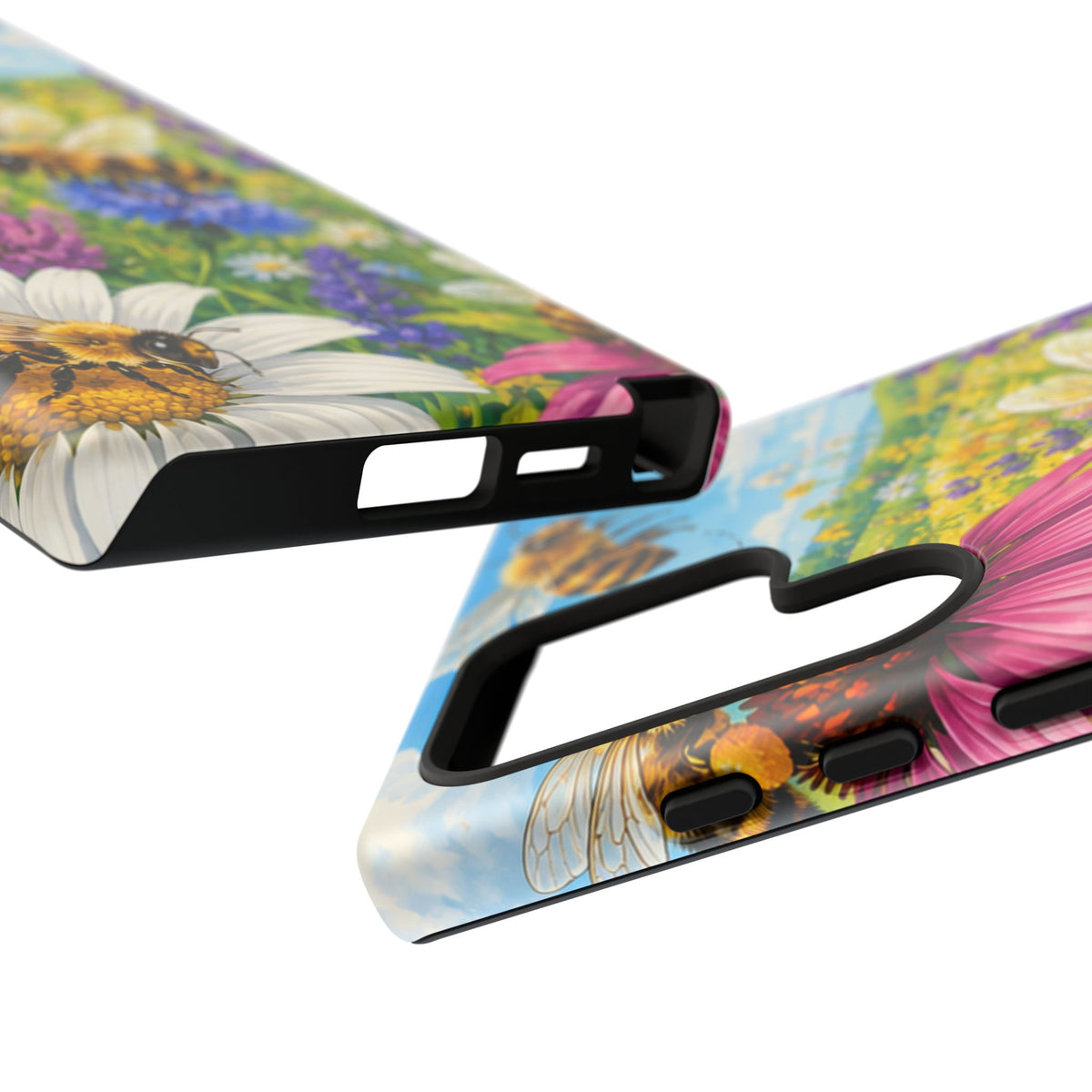 Bee Meadow Phone Case — Floral Honeybee Protective Cover
