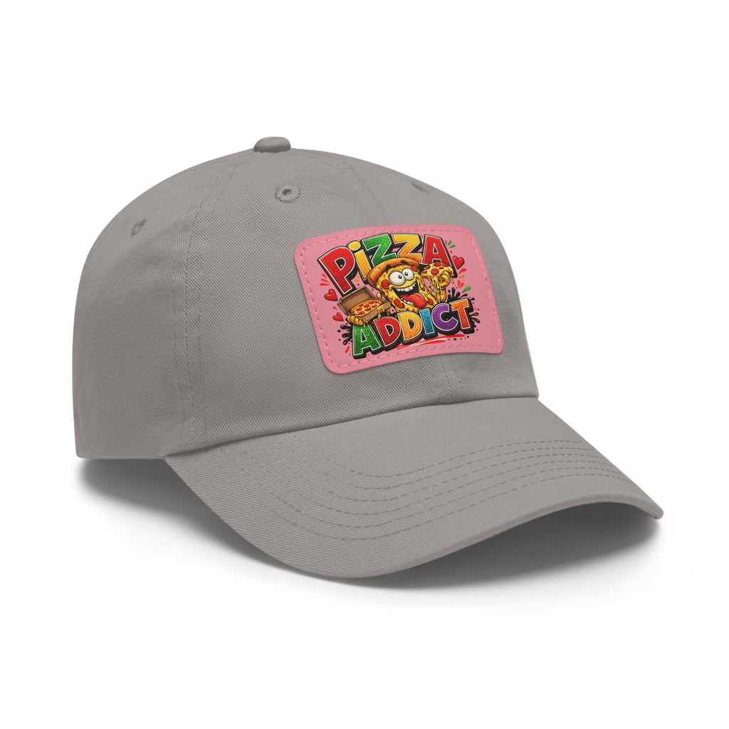 Pizza Addict Dad Hat with Leather Patch