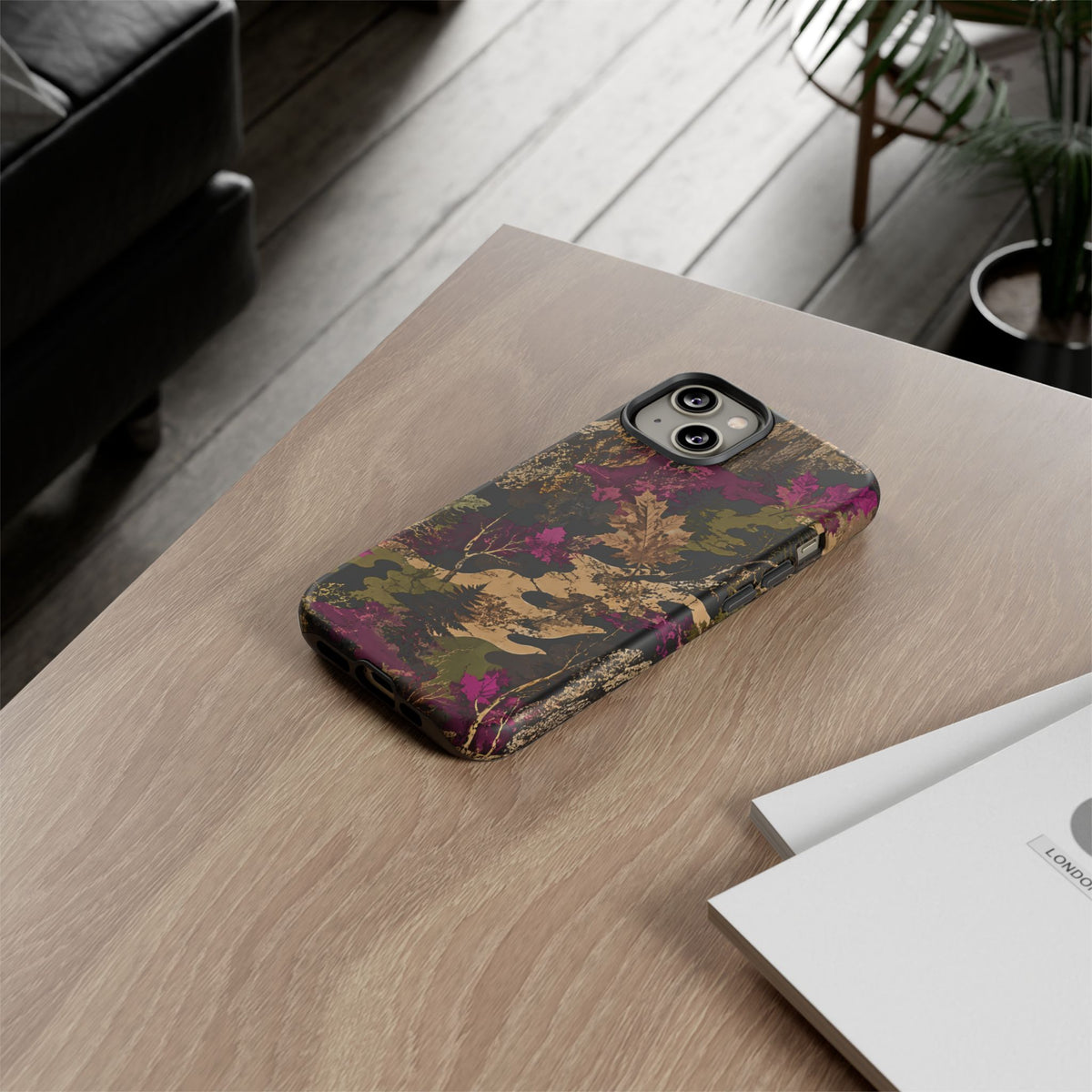 Camo Floral Tough Phone Case — Rugged Nature-Inspired Protection