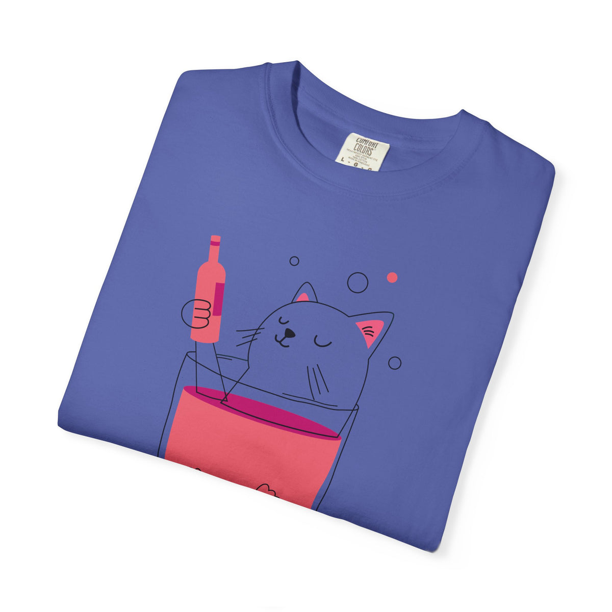 Cat in Wine Glass T-shirt | be good do good design