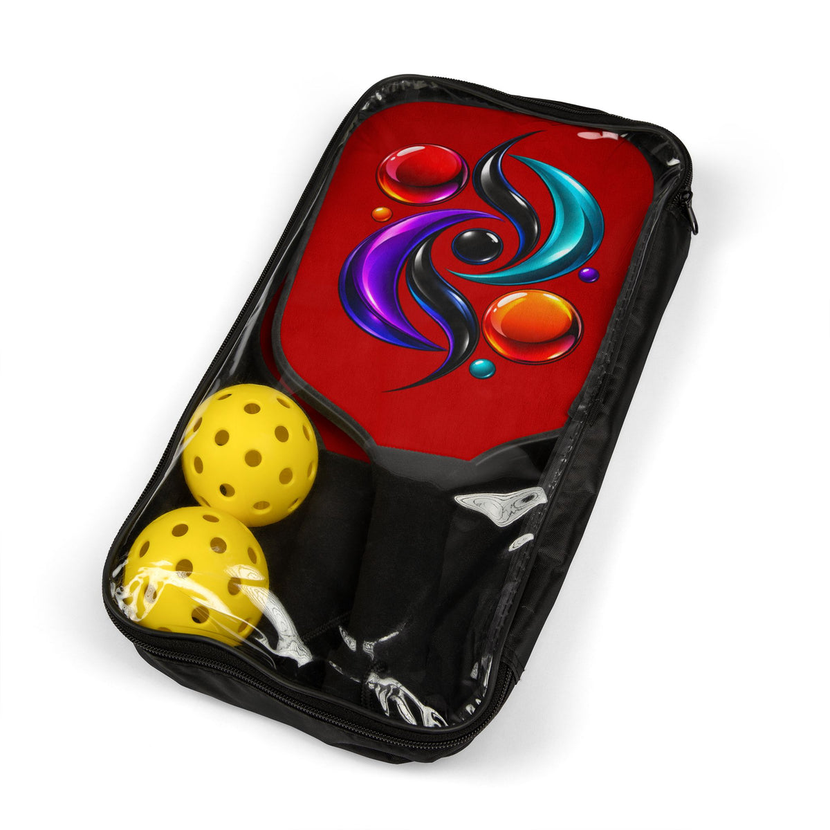 Abstract Swirl Pickleball Paddle Set | Pickleball Kit