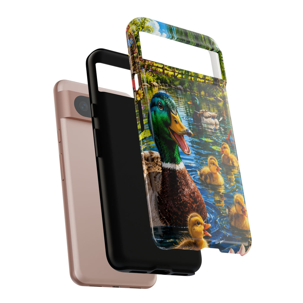Duck Family Phone Case — Cute Mallard & Ducklings Protective Tough Case