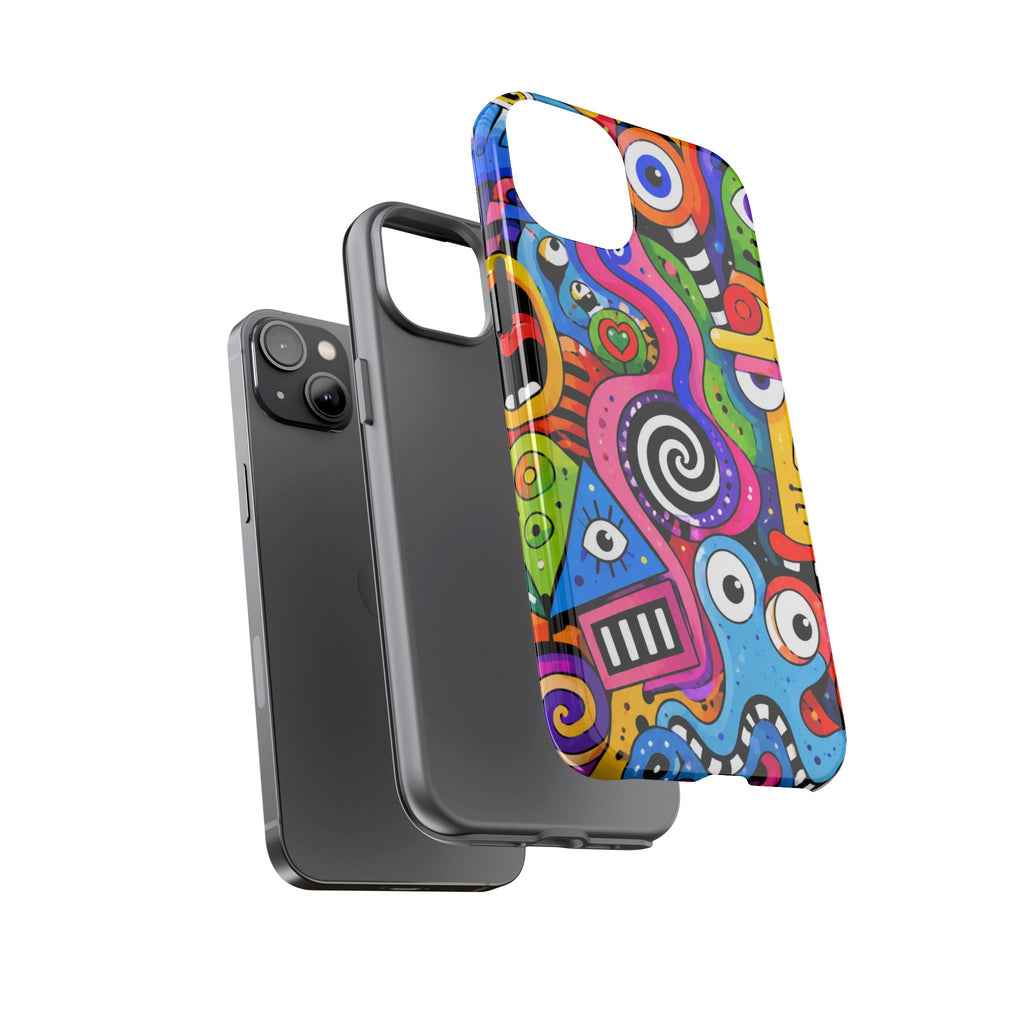 Colorful Abstract Doodle Tough Phone Case