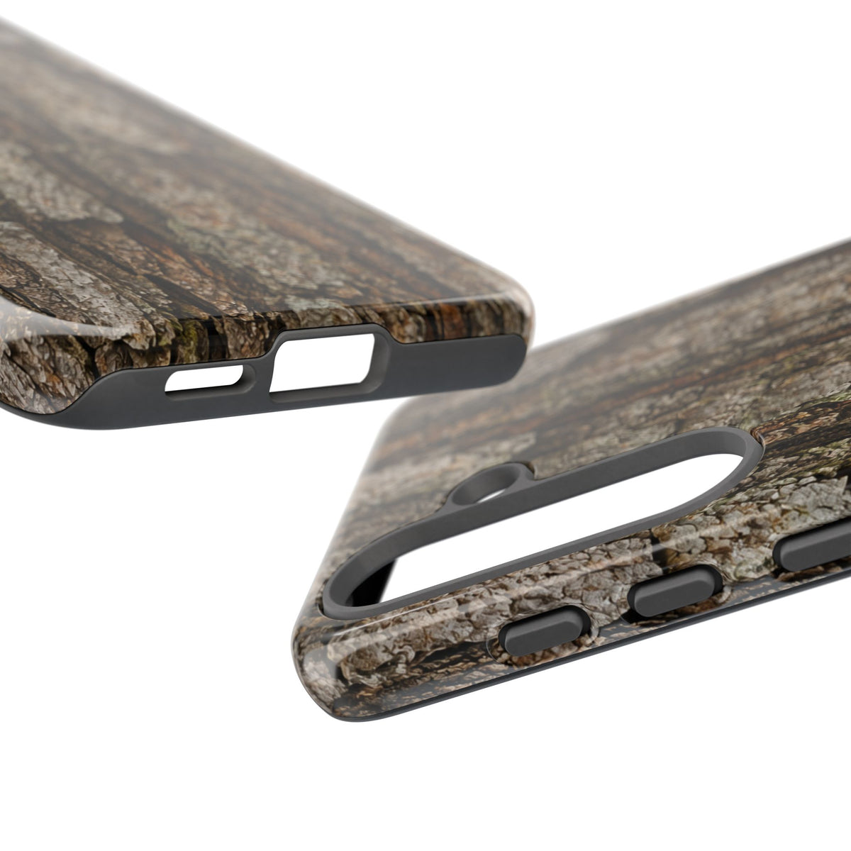 Bark Texture Phone Case - Rugged Woodland Camouflage for Nature Lovers