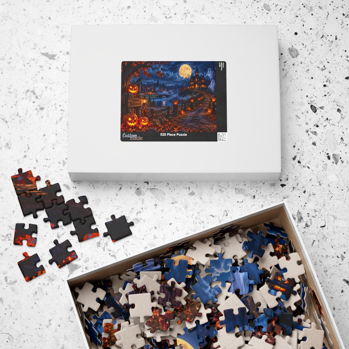 Halloween Haunted Mansion Jigsaw Puzzle — Spooky Night 110/252/520/1014-Piece
