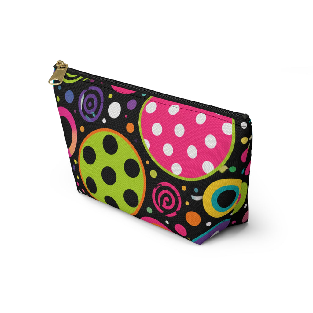 Polka Dot Neon Accessory Pouch