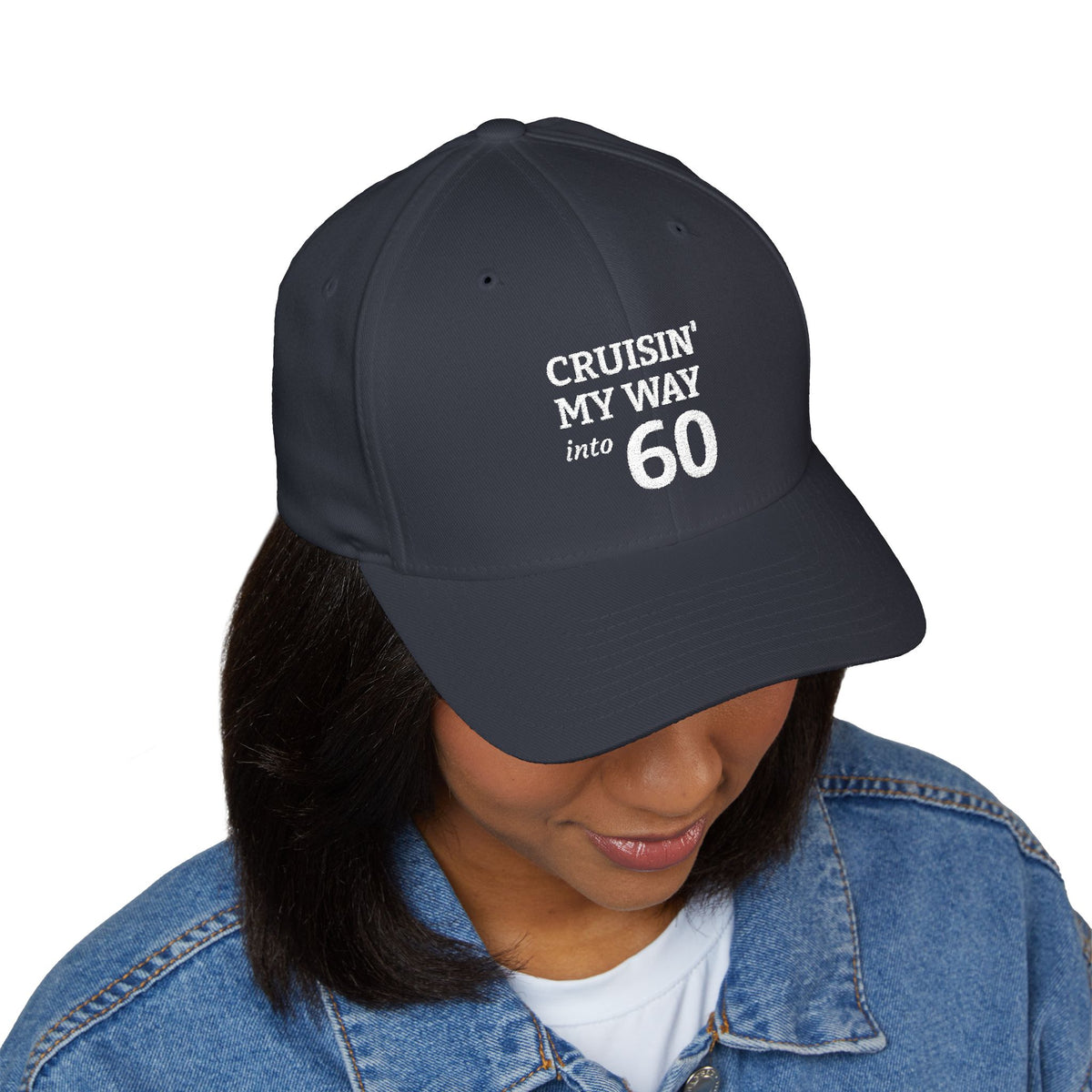 Embroidered 'Cruisin' My Way into 60' Baseball Cap – 60th Birthday Gift