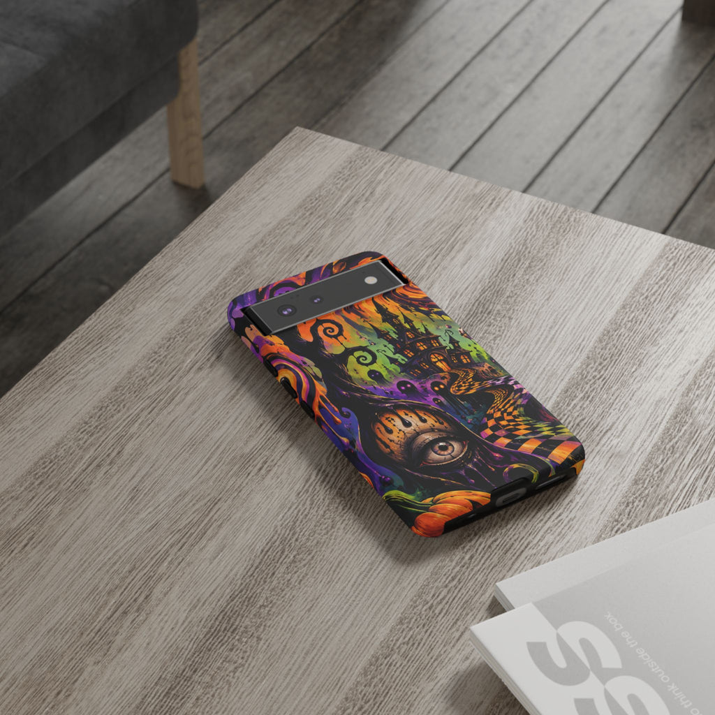 Phone Case — Psychedelic Haunted House Halloween Design