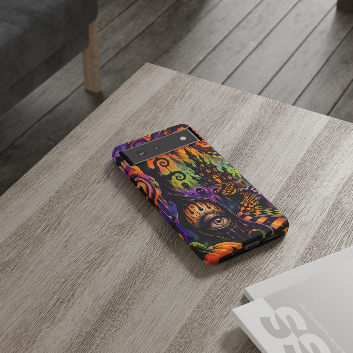 Phone Case — Psychedelic Haunted House Halloween Design