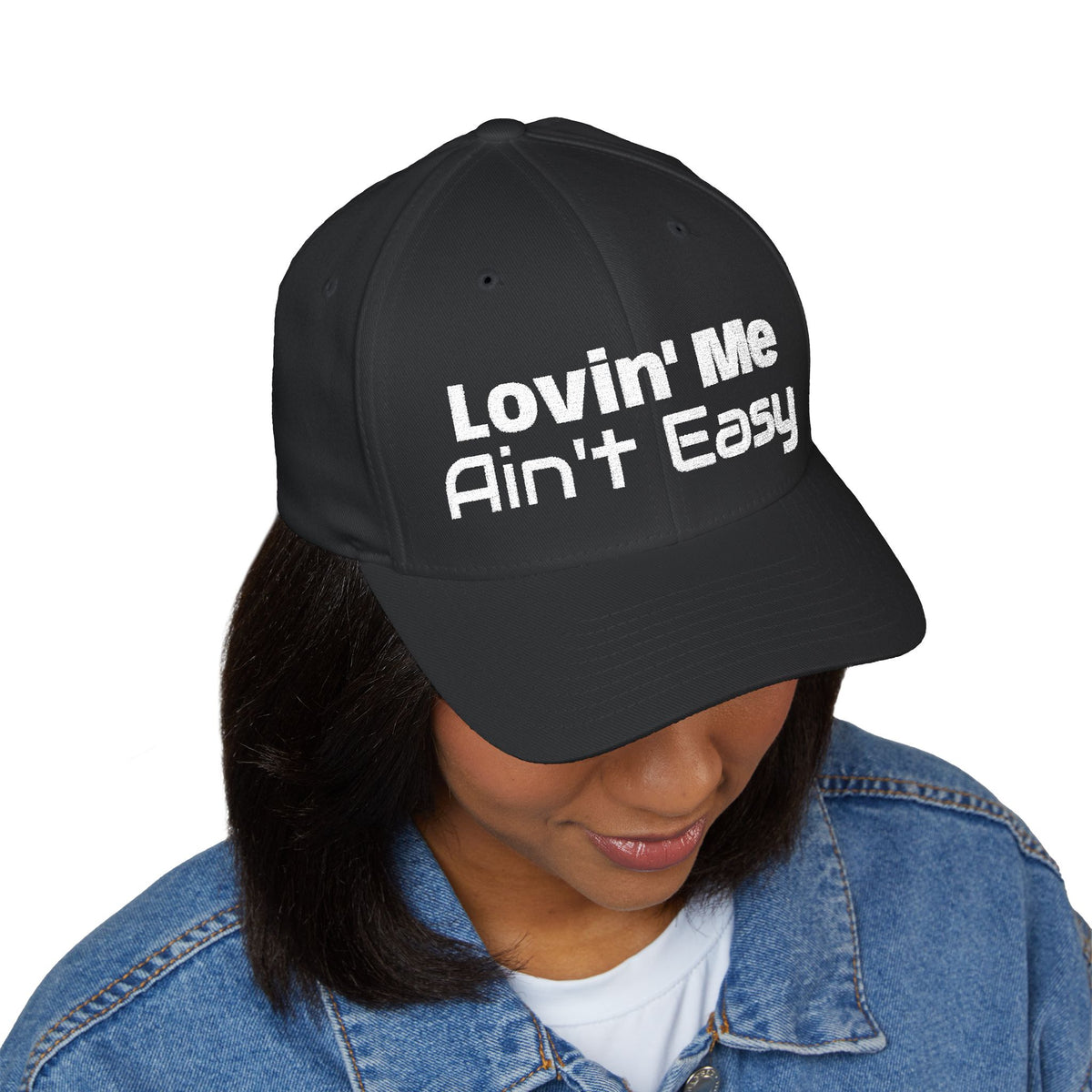 Lovin' Me Ain't Easy Embroidered Baseball Cap