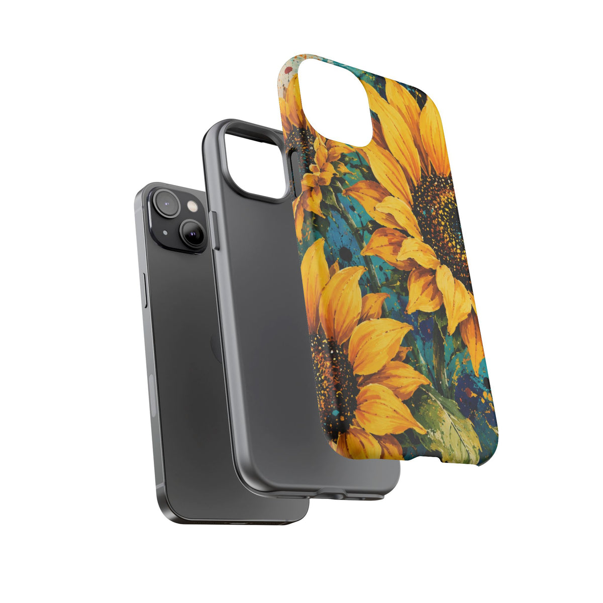 Sunflower Art Phone Case — Vibrant Yellow Floral Tough Case
