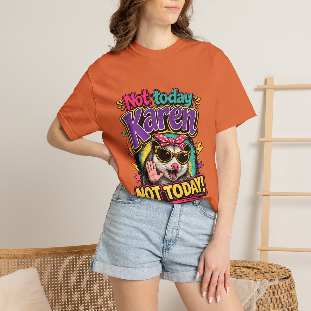 Not Today Karen dog graphic T-Shirt | Sassy Pet Illustration