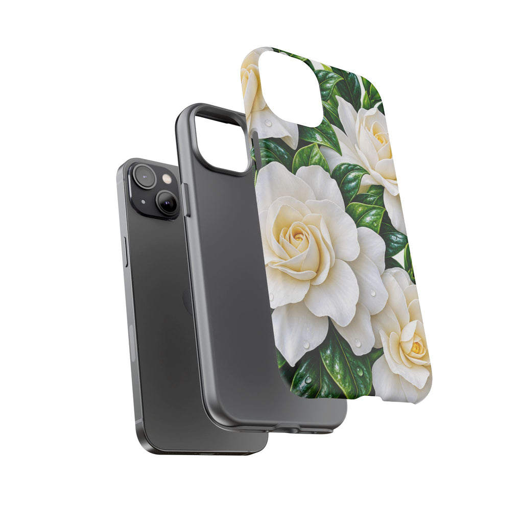 Floral Camellia Tough Case — White Gardenia Phone Cover