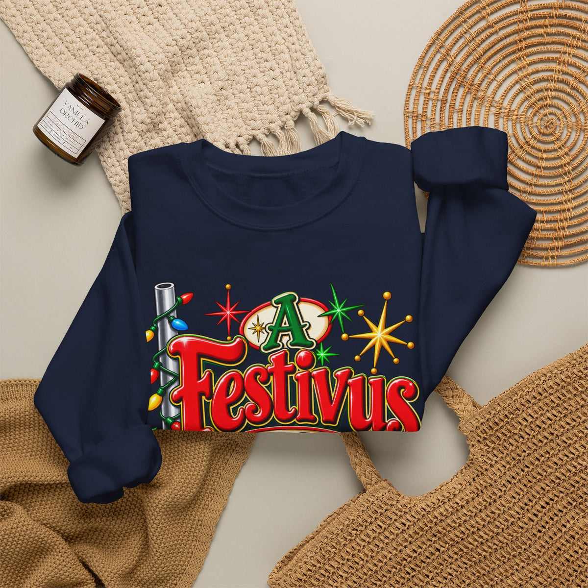 Festivus Crewneck Sweatshirt — "A Festivus For The Rest Of Us" Holiday Sweater