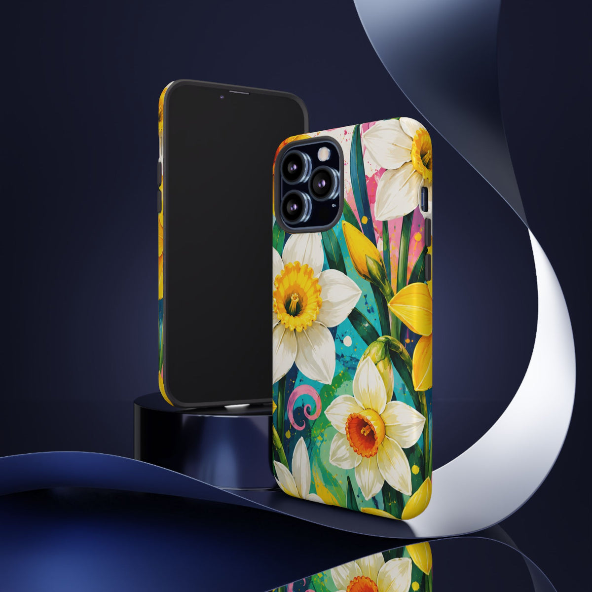 Daffodil Floral Phone Case — Bright Spring Garden Protective Cover