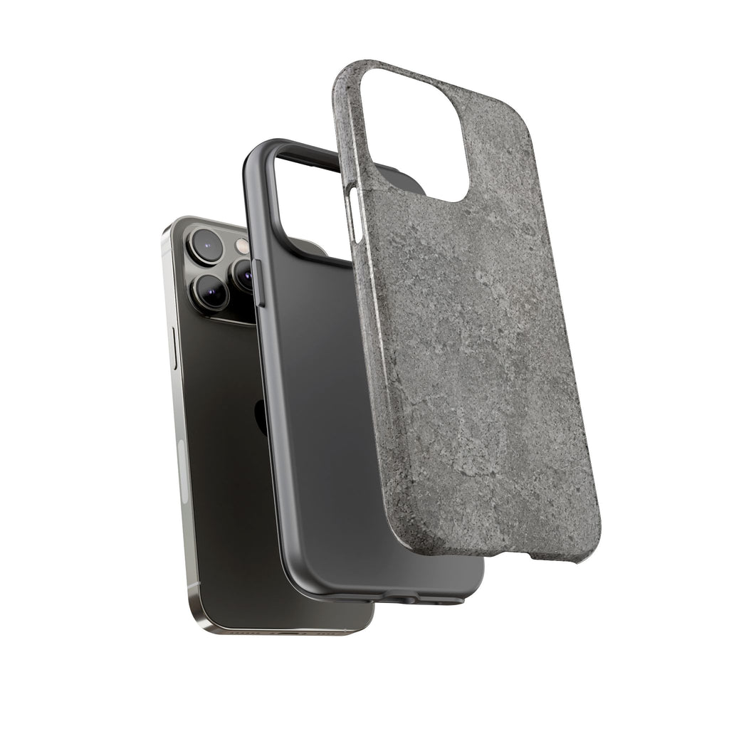 Concrete Texture Phone Case — Rugged Grey Protective iPhone Cover