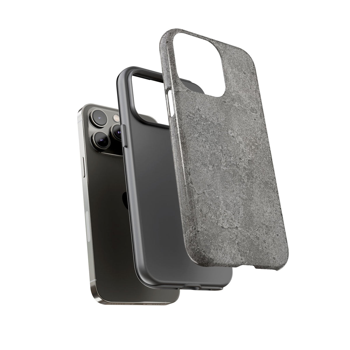 Concrete Texture Phone Case — Rugged Grey Protective iPhone Cover