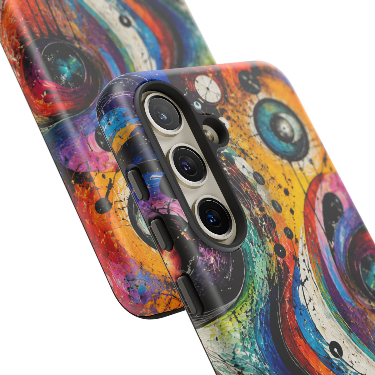 Abstract Cosmic Swirl Phone Case — Colorful Artistic iPhone Tough Case