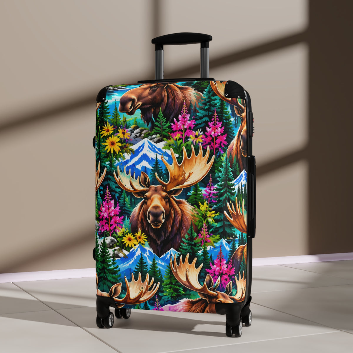 Moose Mountain Suitcase - Vibrant Wilderness Carry-On Luggage