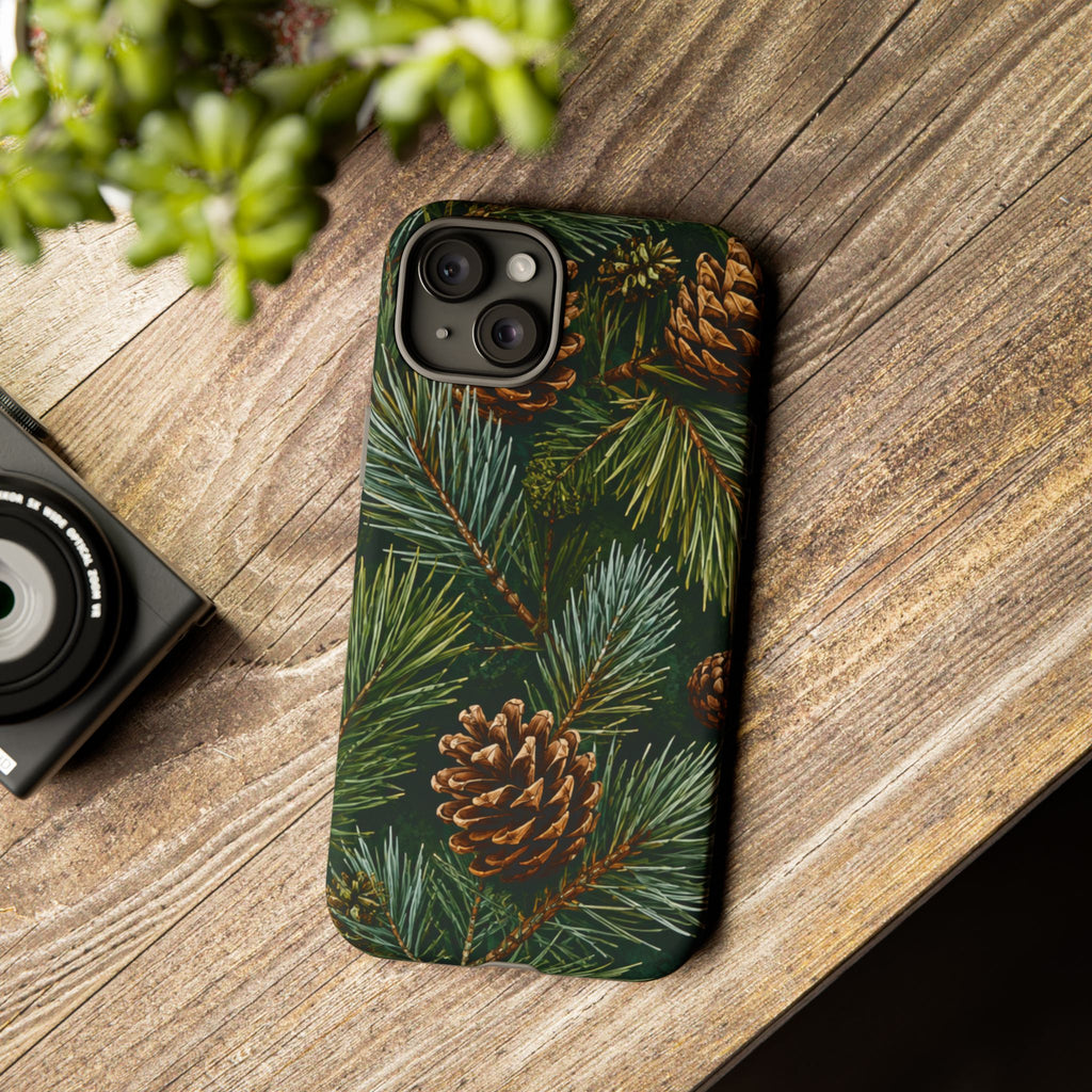 Pinecone Pines Phone Case — Festive Evergreen iPhone Cover