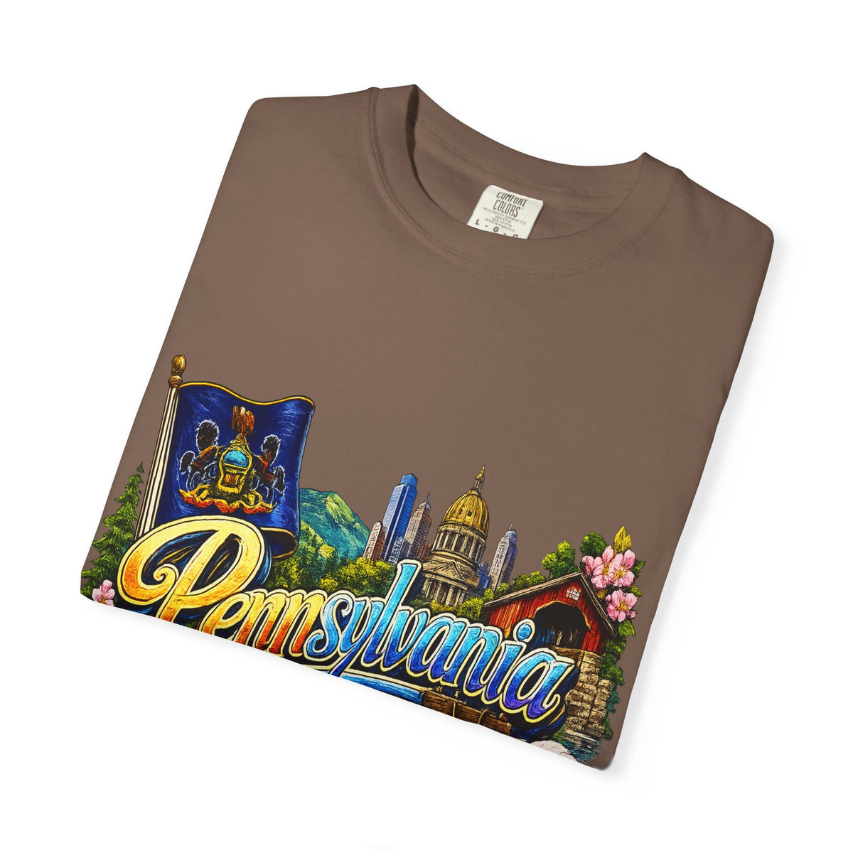 Pennsylvania Vintage Postcard T-Shirt | State Skyline Tee