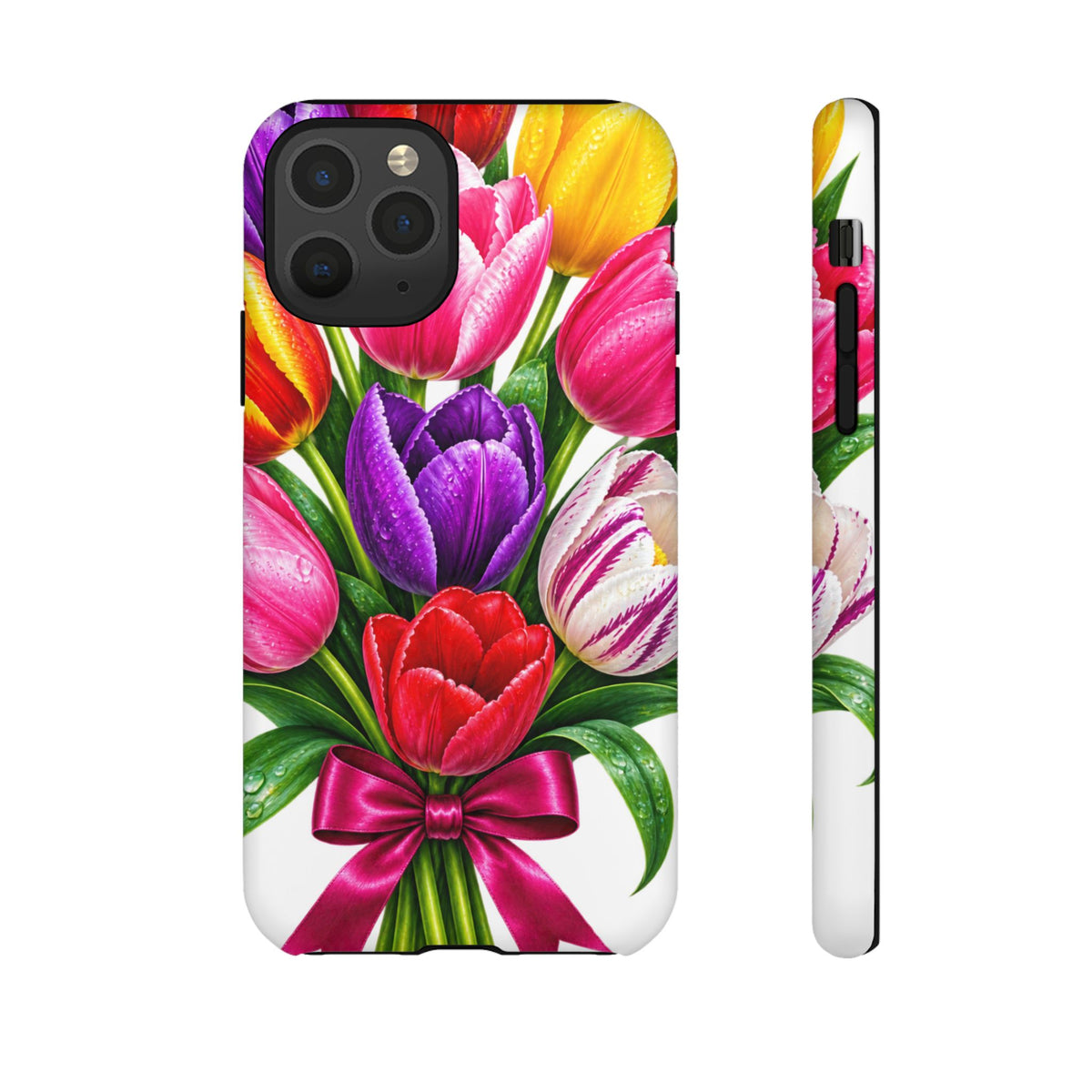 Bright Tulip Bouquet Tough Case | Floral Phone Case, Spring Flowers