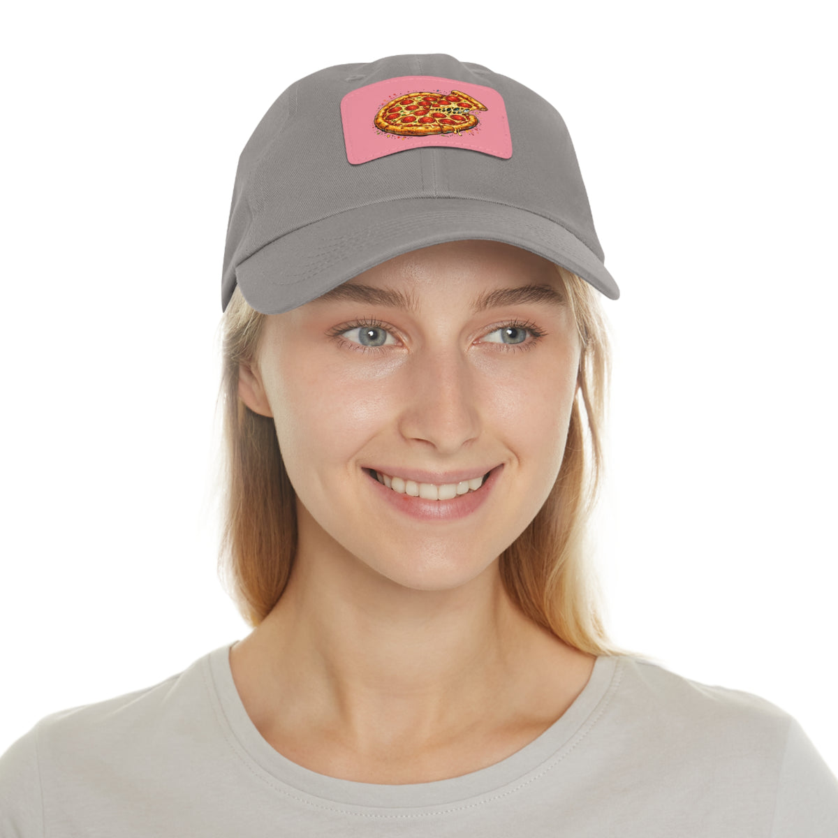 Pepperoni Pizza Patch Hat | Leather Rectangle Patch