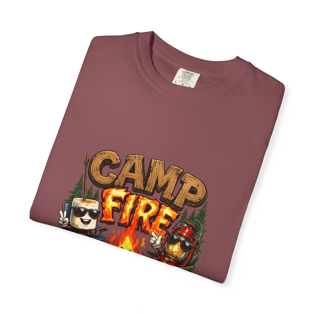 Campfire Gang T-Shirt | Camping Cartoon S'mores Bonfire Design