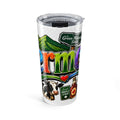 Vermont Illustration Tumbler 20oz | Maple, Mountains, Cow, Fall Leaves