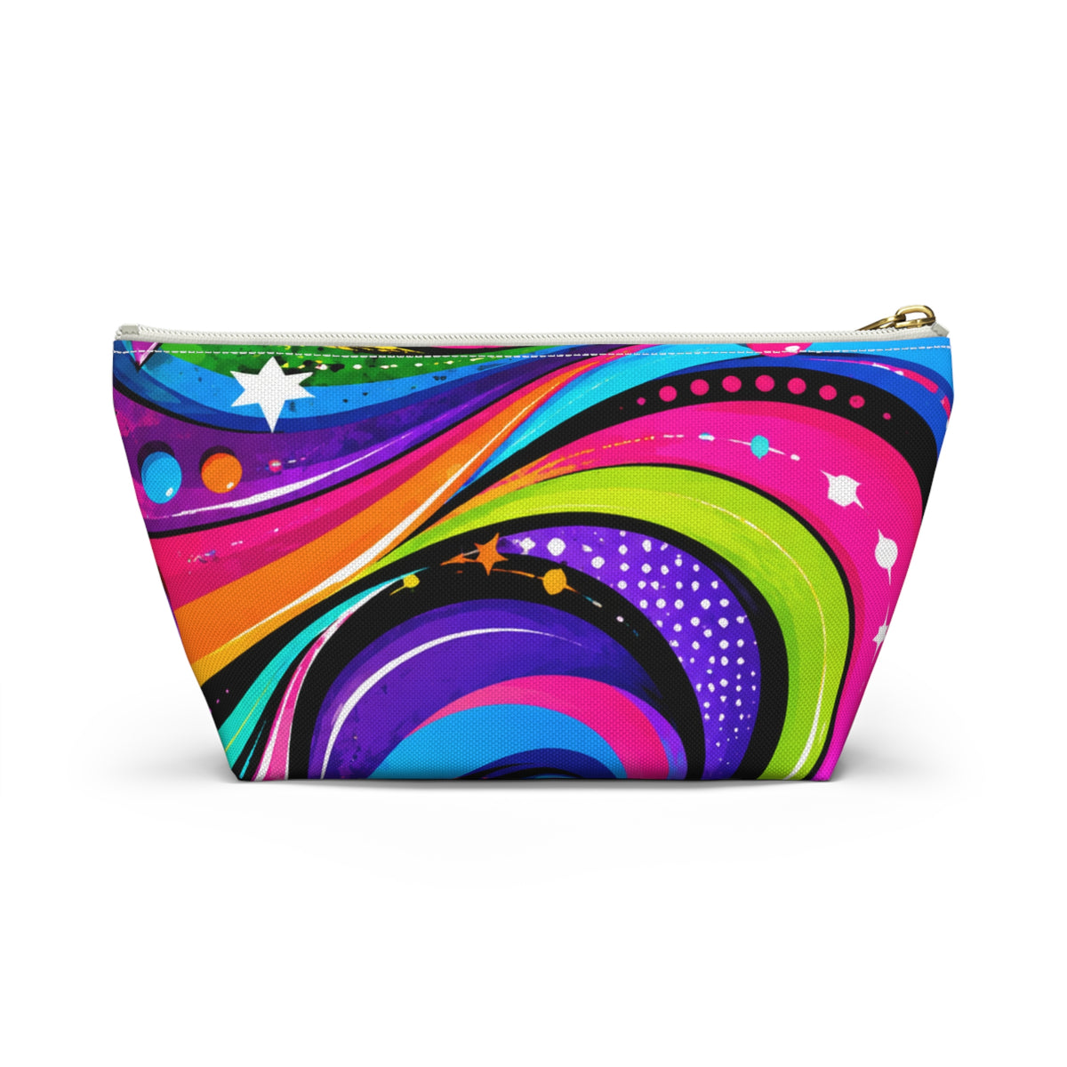 Colorful Pop Art Accessory Pouch — Starburst Cosmetic Bag
