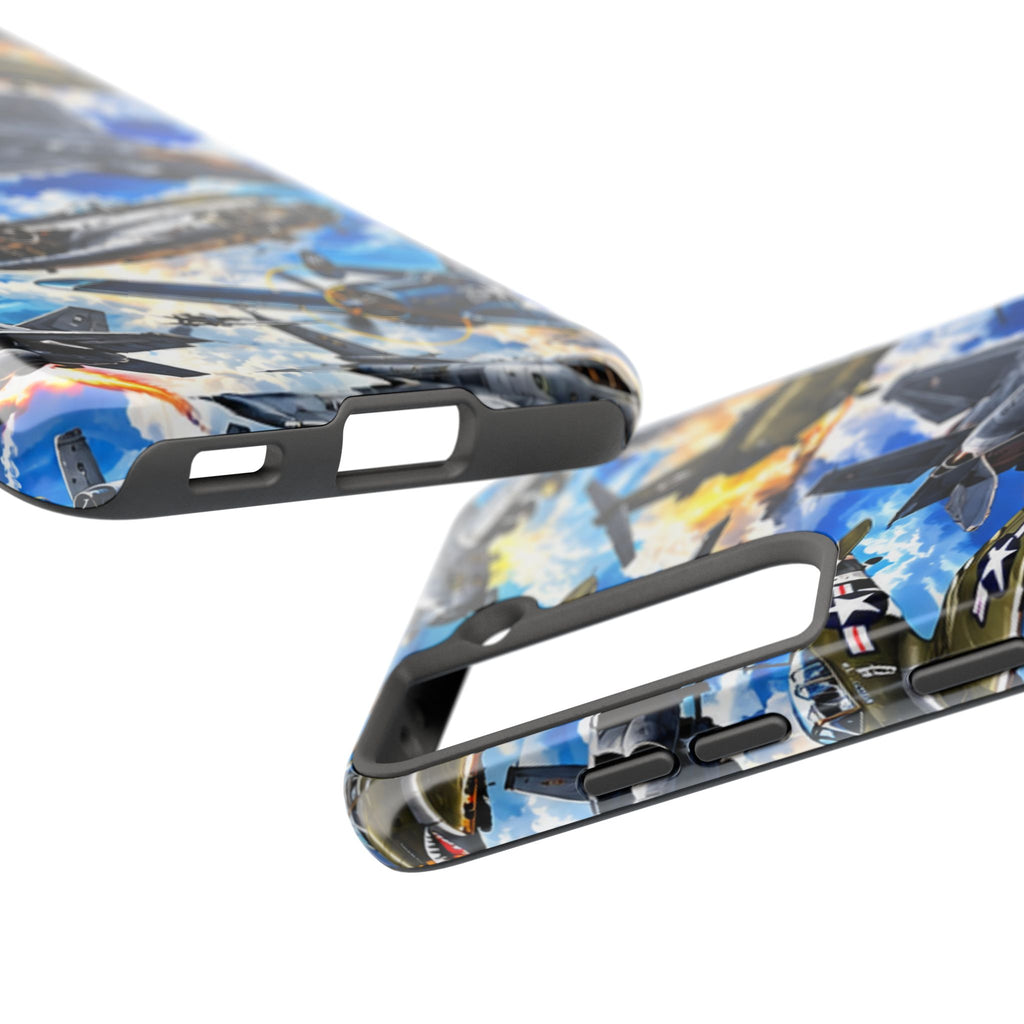 Military Aircraft Tough Phone Case – Vintage & Modern Jet Fighter Print