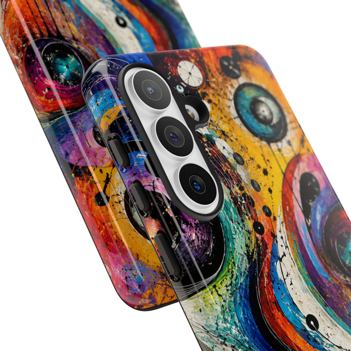 Abstract Cosmic Swirl Phone Case — Colorful Artistic iPhone Tough Case