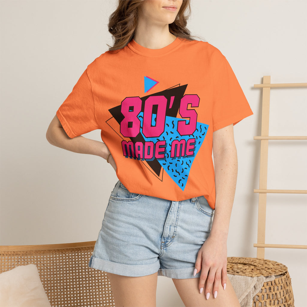 80's Made Me T-shirt | Retro 80s Neon Geometric Tee