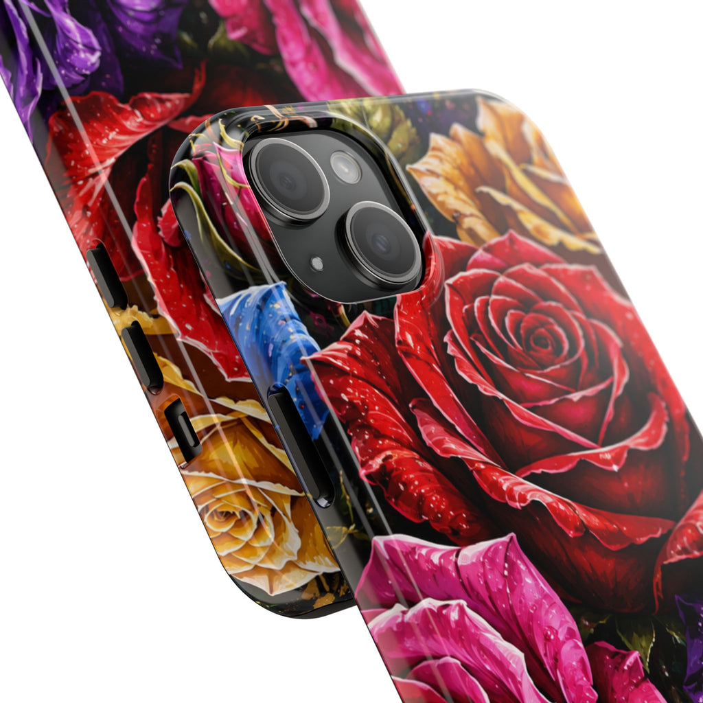 Tough Phone Case — Vibrant Rose Garden Protective Phone Cover