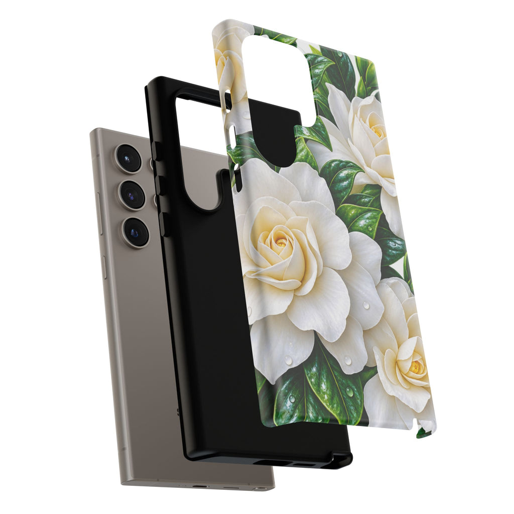 Floral Camellia Tough Case — White Gardenia Phone Cover