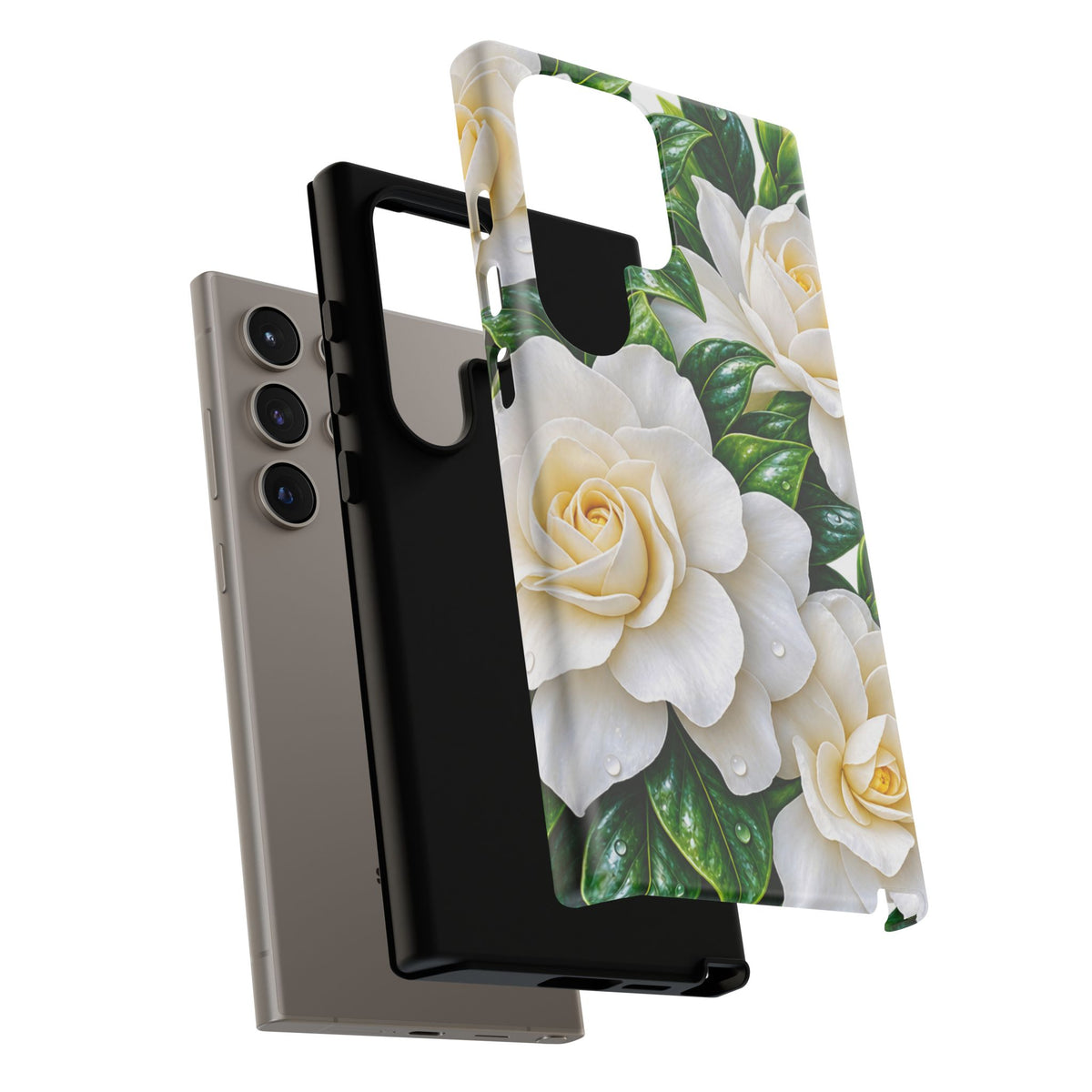 Floral Camellia Tough Case — White Gardenia Phone Cover